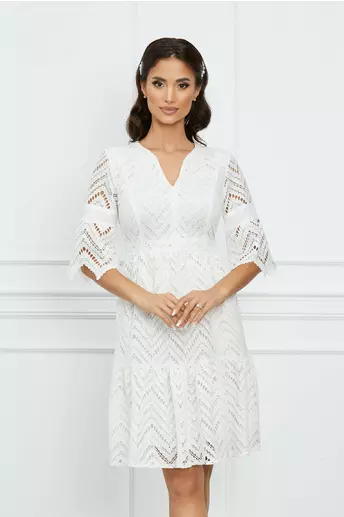 Rochie Moze alba din dantela