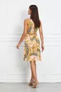 Rochie Moze bej cu imprimeu floral galben