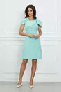 Rochie Moze bleu cu funda pe umar