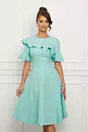 Rochie Moze bleu cu volan pe bust