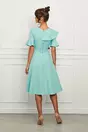 Rochie Moze bleu cu volan pe bust