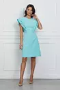 Rochie Moze bleu cu volane la bust
