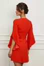 Rochie Moze corai cu maneci clopot