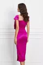 Rochie Moze fucsia cu funda pe bust