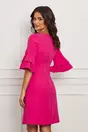Rochie Moze fucsia cu maneci clopot