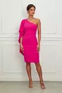Rochie Moze fucsia cu o maneca despicata