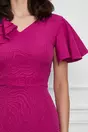 Rochie Moze fucsia cu volane pe maneca