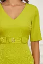 Rochie Moze lime cu catarama si buzunare