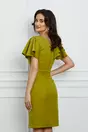 Rochie Moze lime cu volane pe maneca