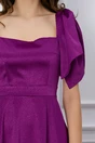 Rochie Moze magenta cu funda pe umar