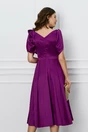 Rochie Moze magenta cu funda pe umar