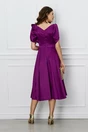 Rochie Moze magenta cu funda pe umar