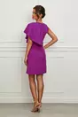 Rochie Moze mov cu volan maxi pe umar