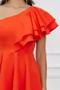 Rochie Moze orange cu volan pe o parte