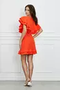 Rochie Moze orange cu volane la bust si baza