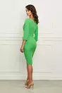 Rochie Moze verde crud cu clapete tip buzunare