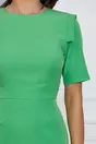 Rochie Moze verde cu crepeu lateral