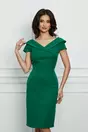 Rochie Moze verde cu rever