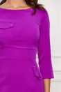 Rochie Moze violet cu clapete tip buzunare