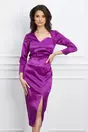 Rochie Moze violet cu fronseuri