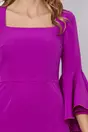 Rochie Moze violet cu maneci evazate
