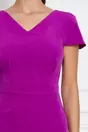 Rochie Moze violet cu pliuri pe fusta la baza