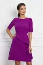 Rochie Moze violet cu volanas pe fusta
