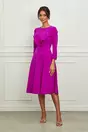 Rochie Moze violet cu volane pe bust