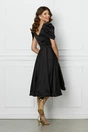 Rochie neagra clos din satin