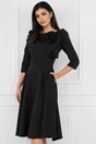 Rochie neagra cu floare maxi pe bust