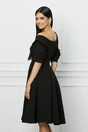 Rochie neagra cu rever la bust