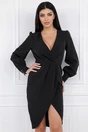 Rochie neagra petrecuta cu pliuri