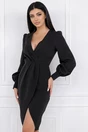 Rochie neagra petrecuta cu pliuri