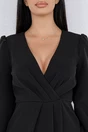 Rochie neagra petrecuta cu pliuri