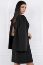 Rochie neagra tip sacou cu maneci decupate