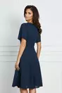 Rochie Oana bleumarin cu maneci scurte