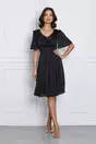 Rochie Oana neagra cu fir lurex