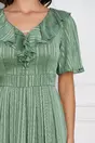 Rochie Oana verde fistic cu fir lurex