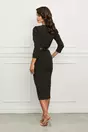 Rochie Ofelia neagra cu fronseu si strasuri