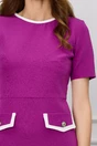 Rochie office magenta cu buzunare decorative