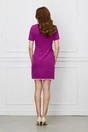 Rochie office magenta cu buzunare decorative
