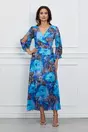 Rochie Tora bleumarin petrecuta cu animal print