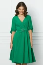 Rochie verde clos cu catarama in talie