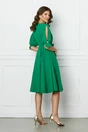 Rochie verde clos cu catarama in talie