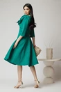 Rochie verde cu floare maxi pe bust