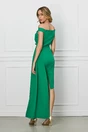Rochie verde cu peplum in talie