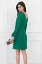 Rochie verde cu strasuri la maneci