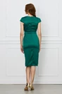 Rochie verde din satin cu paiete