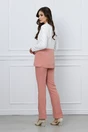 Sacou office alb cu peach