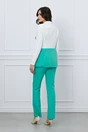 Sacou office alb cu verde